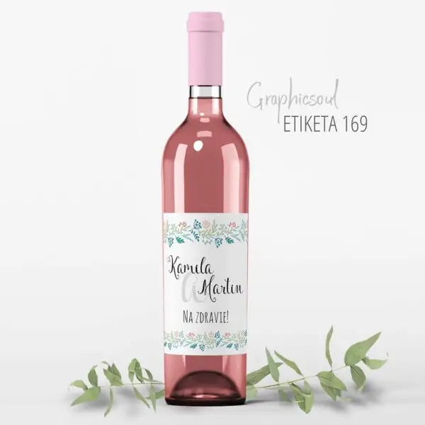 etikety na svadobne flase