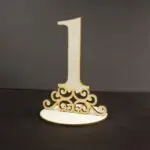 Drevené čísla na svadobné stoly – Obrázok 3