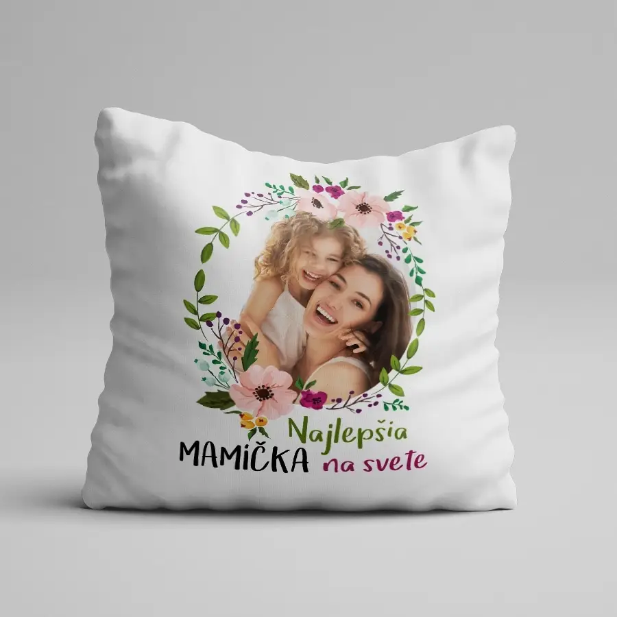 vankus_1.jpg Vankúš s potlačou 1 - Najlepšia mamička na svete – Obrázok 1
