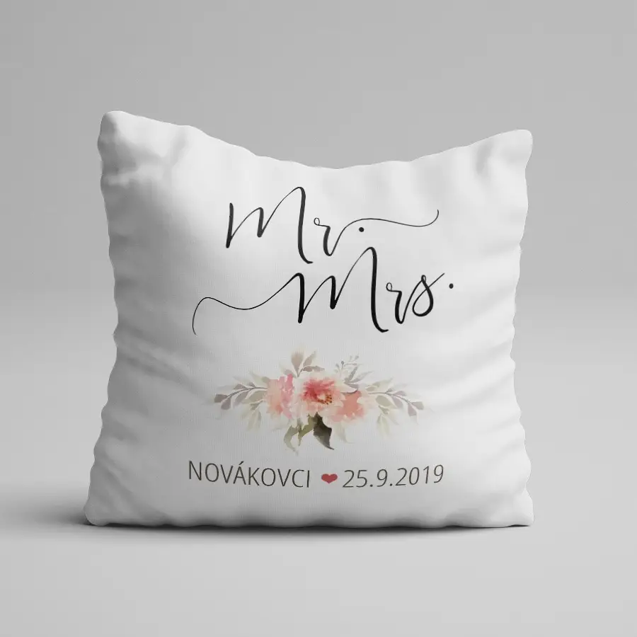 vankus_10.jpg Vankúš s potlačou 10 - Mr. Mrs. – Obrázok 1