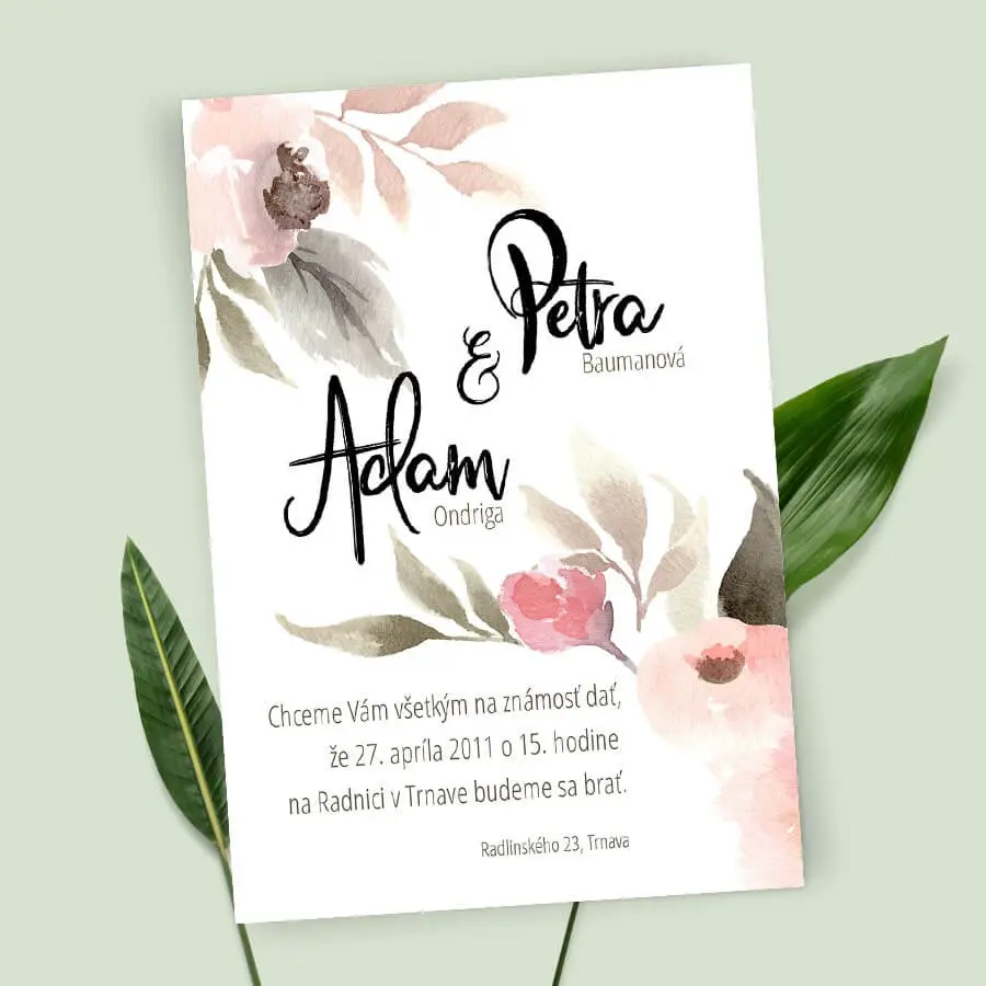 Svadobné oznámenie 136 Svadobné oznámenia 136