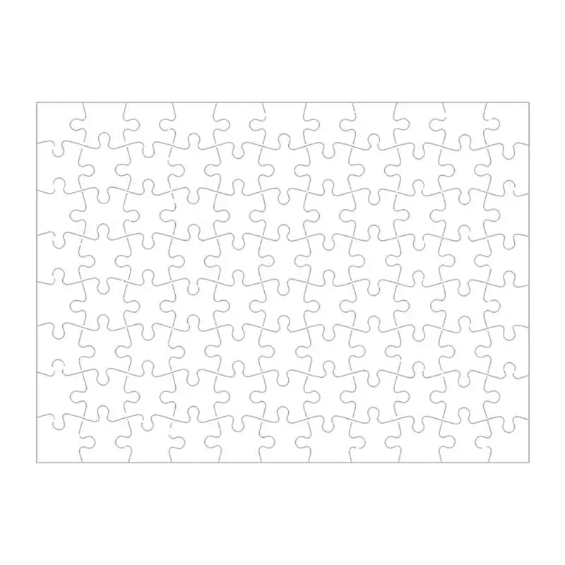 White puzzle over pink backround with missing pieces. Incomplete elements, solution search concept Puzzle s vlastnou fotkou - 88 dielikov – Obrázok 1