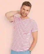 Pánské pruhované tričko - L – Obrázok 2