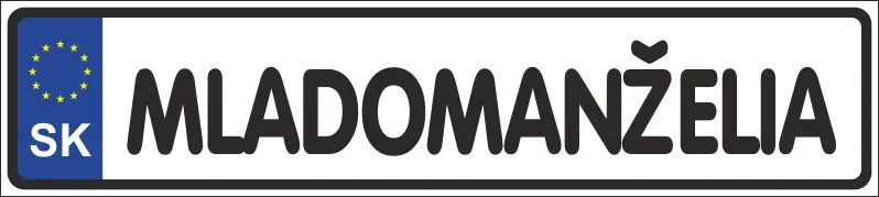 spz_1 Svadobná ŠPZ 1 – Obrázok 1