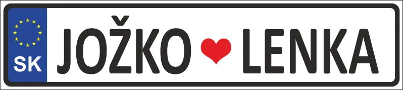 spz_12 Svadobné ŠPZ 12 – Obrázok 1