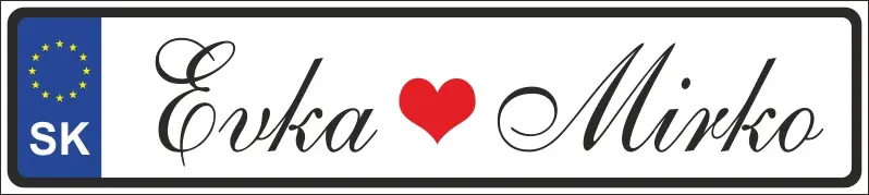 spz_6 Svadobná ŠPZ 6 – Obrázok 1