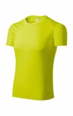 Športové unisex tričko Pixel - neónovo žlté