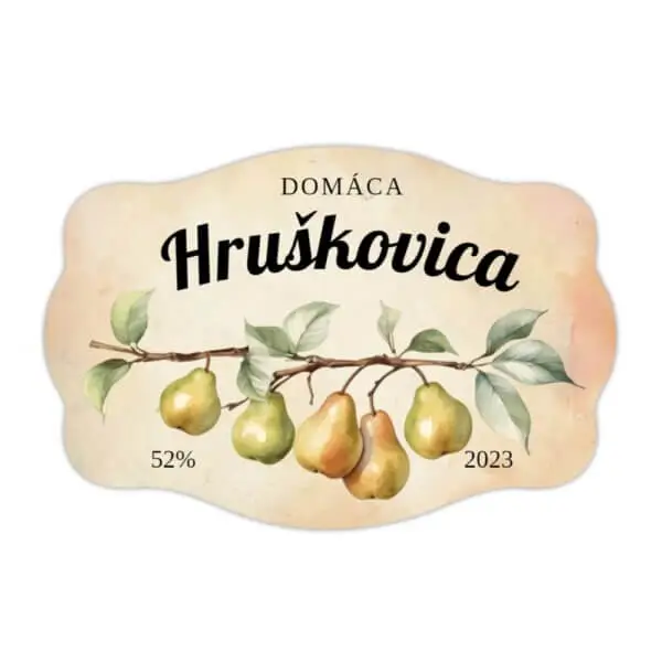 Etiketa na hruškovicu