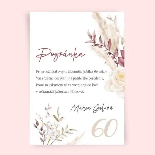 Pozvánky na oslavu narodenín