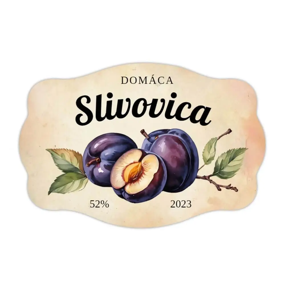 Etiketa na domácu slivovicu Etiketa na domácu slivovicu