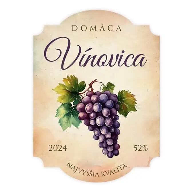 vinovica zv_7 Etiketa na domácu vínovicu