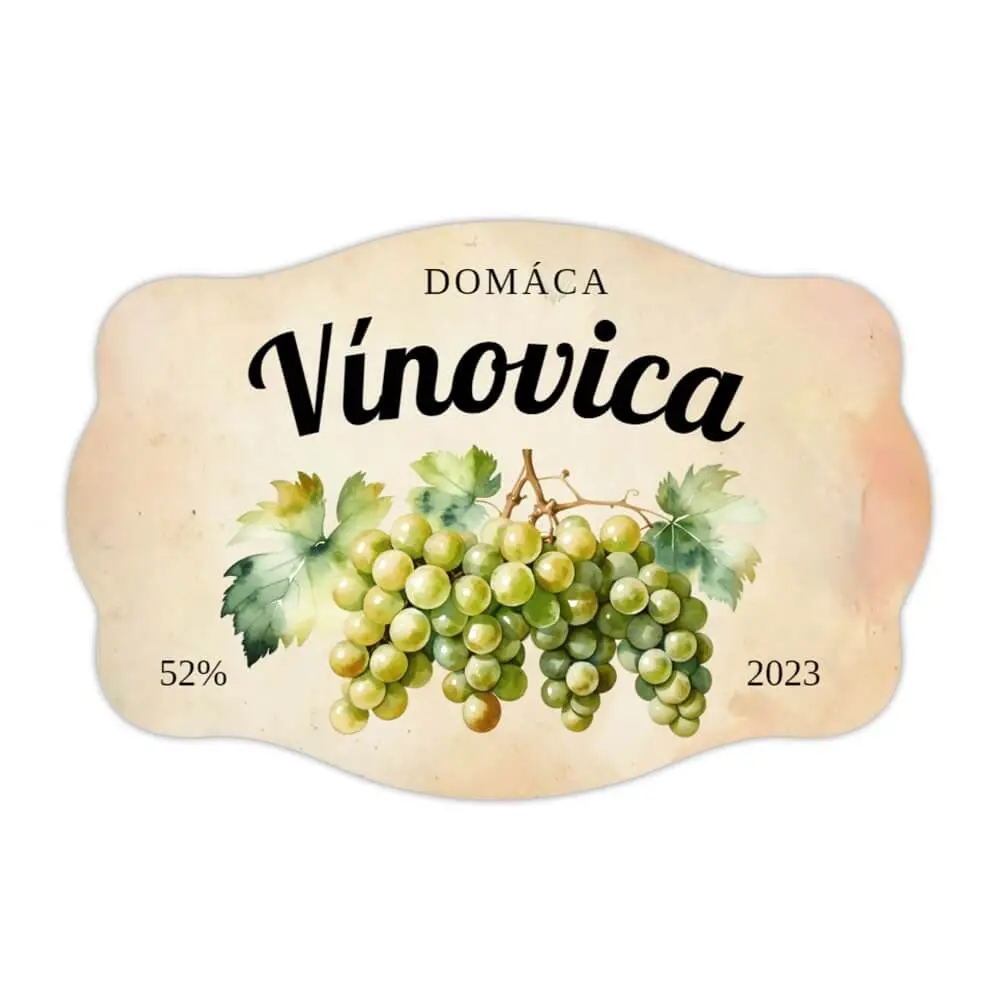 Etiketa na domácu vínovicu a hroznovicu Etiketa na domácu vínovicu a hroznovicu