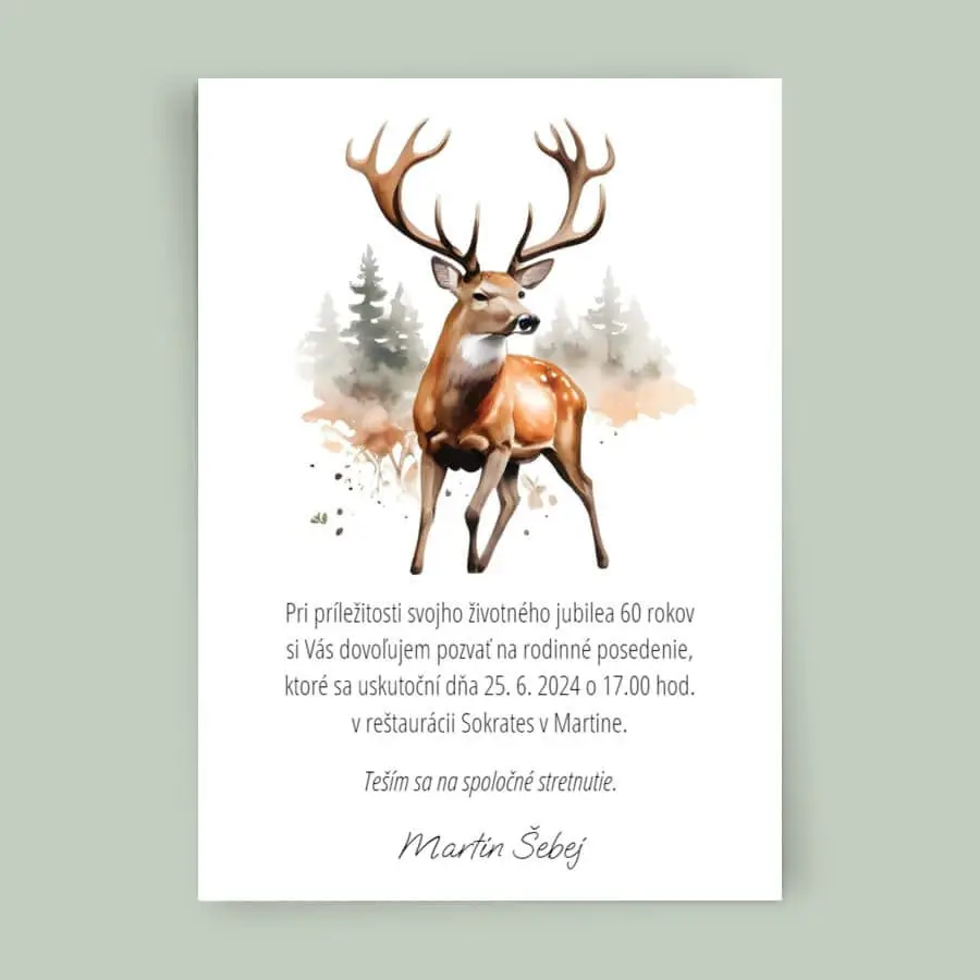 Pozvánka na narodeniny – Poľovník Jubileum poľovnik