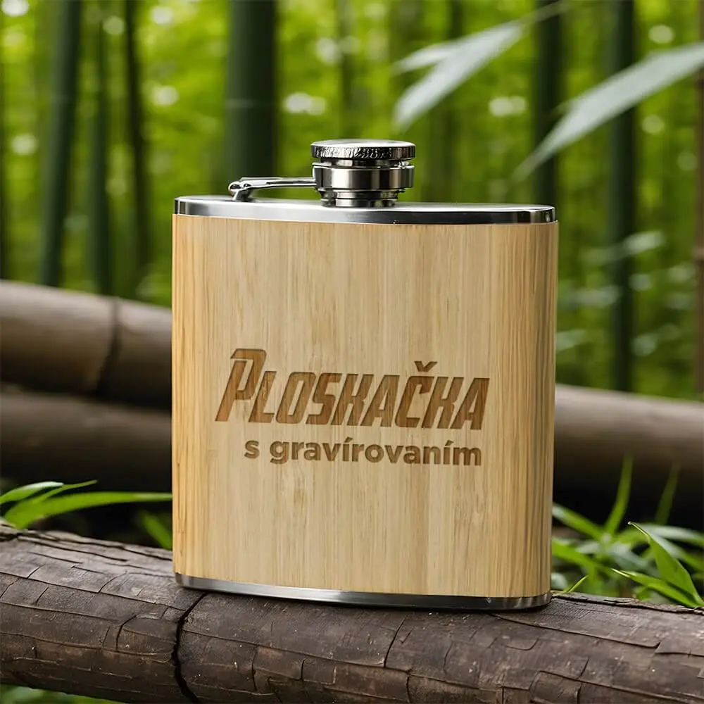 Bambusová ploskačka s gravírovaním Drevenná ploskačka s vlastným textom
