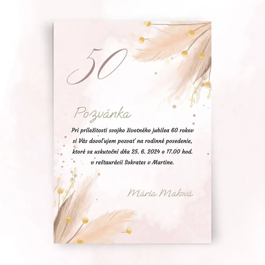 DK24 produkt Narodeninová pozvánka na 50, 60, 70, 80 tku DK24 – Obrázok 1