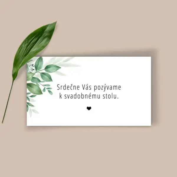 Pozvánka k stolu Greenery 161