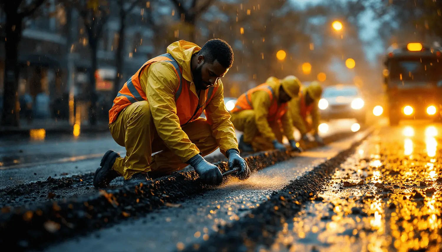 Cestárske pracovné vesty s vysokou viditeľnosťou