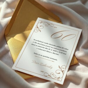 Pozvánka na oslavu s ornamentami