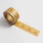 Papierová lepiaca páska s potlačou loga GRAPHICSOUL na hnedom podklade – ekologické balenie