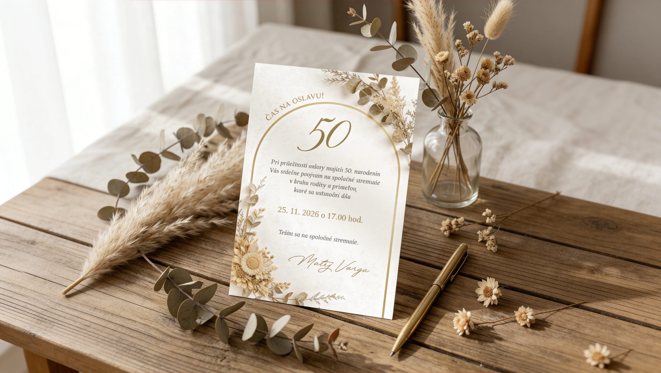 Elegantna pozvanka na oslavu jubilea