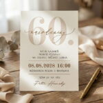 Elegantná pozvánka na oslavu 50 rokov s menom a dátumom – jubilejná narodeninová pozvánka