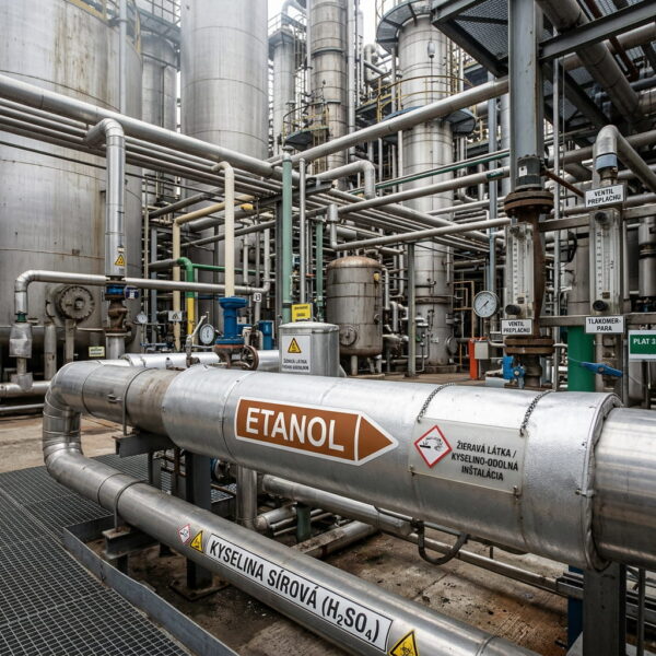 Označenie potrubia palivá – diesel, nafta, benzín, etanol, metanol, emulzia