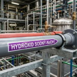 Samolepky na označenie potrubia chemikálie – kyselina, zásada, hydroxid, etanol