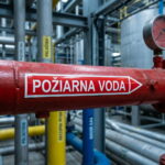 Označenie potrubia hydrant a sprinkler – samolepky požiarne systémy podľa STN