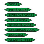 Samolepky na potrubie voda – pitná, úžitková, teplá, studená voda a kondenz